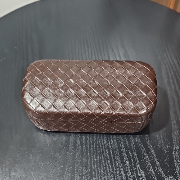 Bottega Veneta Accessories - BOTTEGA BENETA Brown Woven Eyeglass Case